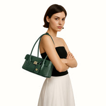 Load image into Gallery viewer, Alps 03 Green Leather Shoulder Bag