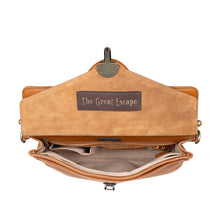 Load image into Gallery viewer, Kowloon 01 Orange Leather Saddle Bag