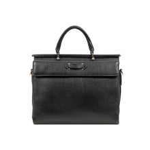 Load image into Gallery viewer, Kowloon 01 Black Leather Saddle Bag