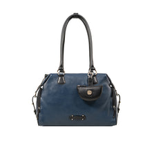 Load image into Gallery viewer, Kowloon 02 Blue Leather Tote Bag