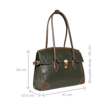Load image into Gallery viewer, Kowloon 03 Green Leather Tote Bag