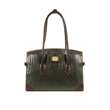 Load image into Gallery viewer, Kowloon 03 Green Leather Tote Bag