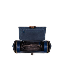 Load image into Gallery viewer, Louvre 01 Blue Leather Sling Bag