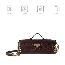 Load image into Gallery viewer, Louvre 01 Red Leather Sling Bag