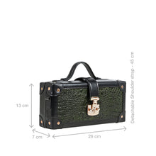 Load image into Gallery viewer, Louvre 02 Green Leather Shoulder Bag