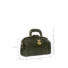 Load image into Gallery viewer, Louvre 03 Green Leather Sling Bag