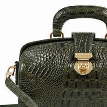 Load image into Gallery viewer, Louvre 03 Green Leather Sling Bag