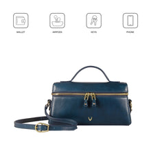 Load image into Gallery viewer, Rodos 01 Blue Leather Shoulder Bag