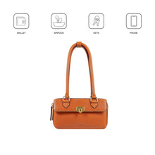 Load image into Gallery viewer, Rodos 02 Orange Leather Tote Bag