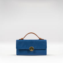 Load image into Gallery viewer, Alps W1 Blue Leather Trifold Wallet