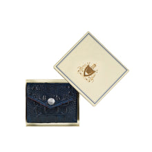 Load image into Gallery viewer, Louvre W1 Blue Leather Trifold Wallet