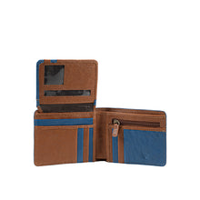 Load image into Gallery viewer, Patagonia W1 Blue Leather Bi-Fold Wallet