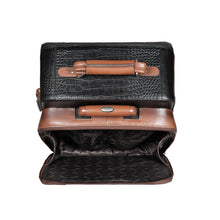Load image into Gallery viewer, Patagonia 04 Black Leather Trolley Bag
