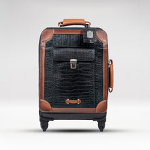Load image into Gallery viewer, Patagonia 04 Black Leather Trolley Bag
