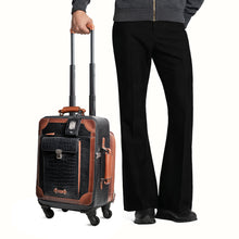 Load image into Gallery viewer, Patagonia 04 Black Leather Trolley Bag