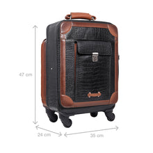 Load image into Gallery viewer, Patagonia 04 Black Leather Trolley Bag