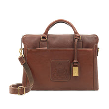 Load image into Gallery viewer, Carnegie 01 Tan Leather Laptop Bag