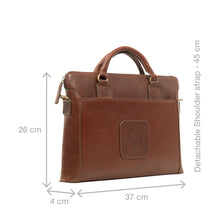 Load image into Gallery viewer, Carnegie 01 Tan Leather Laptop Bag