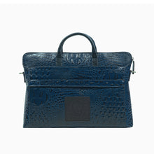 Load image into Gallery viewer, Carnegie 02 Blue Leather Laptop Bag
