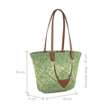 Load image into Gallery viewer, Luma Green Natural raffia Shoulder Bag