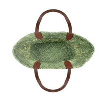 Load image into Gallery viewer, Luma Green Natural raffia Shoulder Bag