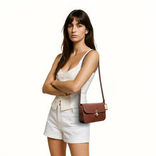 Load image into Gallery viewer, Elysee 01 Brown Leather Shoulder Bag