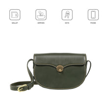 Load image into Gallery viewer, Elysee 02 Green Leather Shoulder Bag