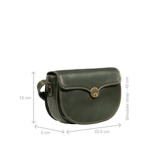 Load image into Gallery viewer, Elysee 02 Green Leather Shoulder Bag