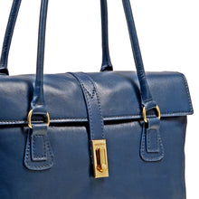 Load image into Gallery viewer, Elysee 03 Blue Leather Tote Bag
