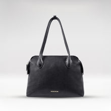 Load image into Gallery viewer, Opera 01 Black Leather Tote Bag