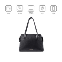 Load image into Gallery viewer, Opera 01 Black Leather Tote Bag