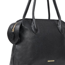 Load image into Gallery viewer, Opera 01 Black Leather Tote Bag