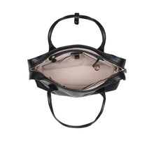 Load image into Gallery viewer, Opera 01 Black Leather Tote Bag