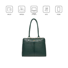 Load image into Gallery viewer, Opera 02 Green Leather Shoulder Bag