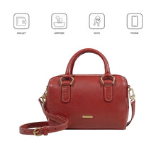 Load image into Gallery viewer, St. Martin 01 Red Leather Bowling Bag
