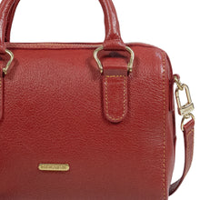 Load image into Gallery viewer, St. Martin 01 Red Leather Bowling Bag