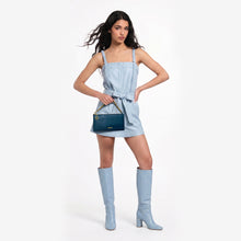 Load image into Gallery viewer, Antoinette W1 Blue Leather Clutch
