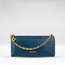 Load image into Gallery viewer, Antoinette W1 Blue Leather Clutch