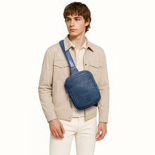 Load image into Gallery viewer, Bonaparte 01 Blue Leather Crossbody