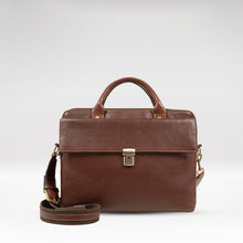 Load image into Gallery viewer, Bonaparte 02 Brown Leather Briefcase