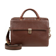 Load image into Gallery viewer, Bonaparte 02 Brown Leather Briefcase