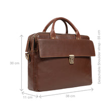 Load image into Gallery viewer, Bonaparte 02 Brown Leather Briefcase