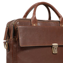 Load image into Gallery viewer, Bonaparte 02 Brown Leather Briefcase