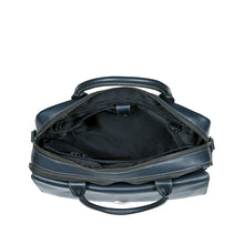 Load image into Gallery viewer, Bonaparte 02 Blue Leather Briefcase