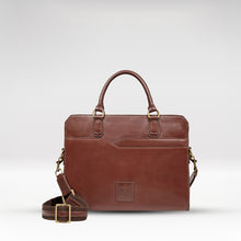 Load image into Gallery viewer, Vendome 01 Brown Leather Briefcase