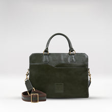 Load image into Gallery viewer, Vendome 01 Green Leather Briefcase
