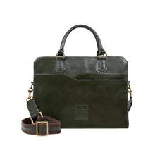 Load image into Gallery viewer, Vendome 01 Green Leather Briefcase