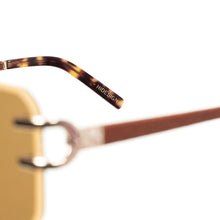 Load image into Gallery viewer, Portofino Unisex Brown Rimless Double Bridge Sunglasses