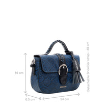 Load image into Gallery viewer, Electra 02 Blue Leather Sling Bag