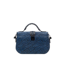 Load image into Gallery viewer, Electra 02 Blue Leather Sling Bag